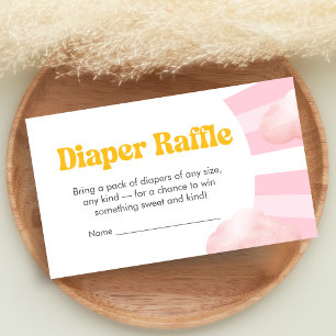Here Comes the Sun Baby Shower Diaper Raffle Enclosure Card