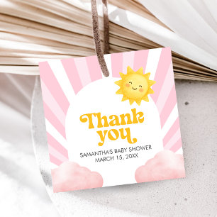 Here Comes the Sun Baby Shower Favour Tags
