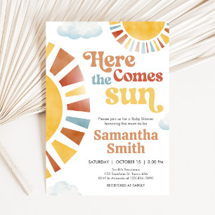 Here Comes the Sun Baby Shower Invitation