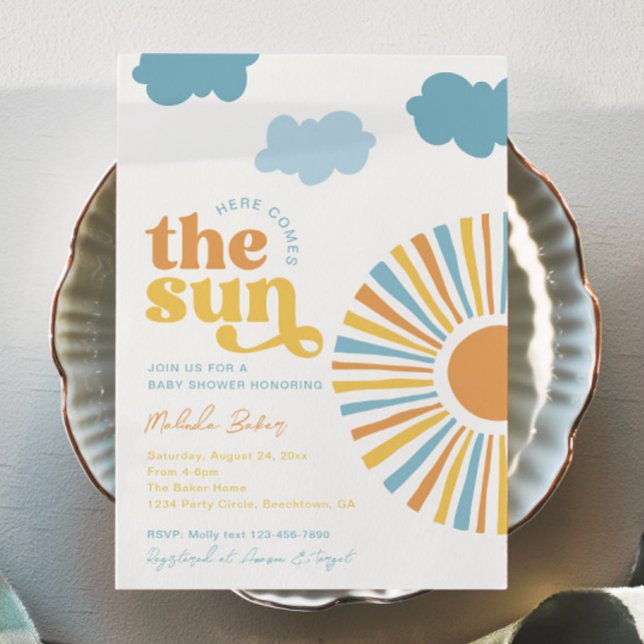 Here Comes The Sun Baby Shower Invitation (Creator Uploaded)
