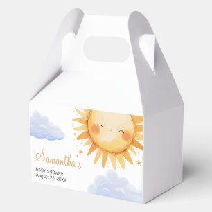 Here comes the Sun baby shower invitation Favour Box