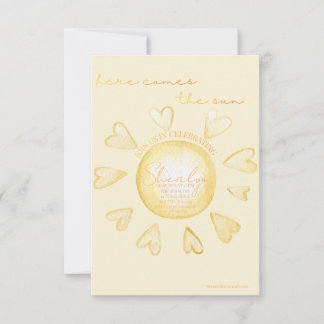 Here Comes The Sun Baby Shower Invite 