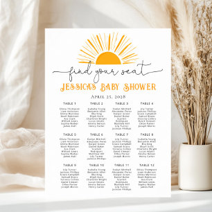 Here comes the sun baby shower Seating Chart