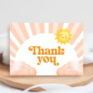 Here Comes the Sun Baby Shower Thank You Card