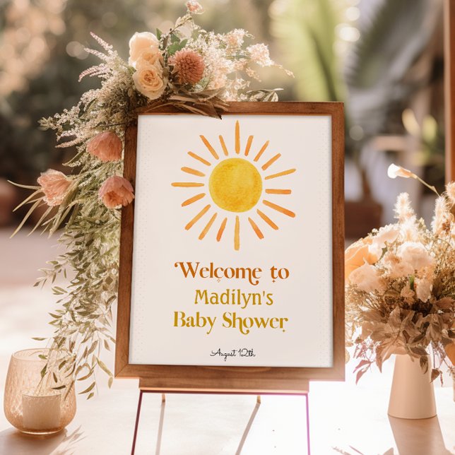 Here Comes the Sun Baby Shower Welcome Sign (Creator Uploaded)