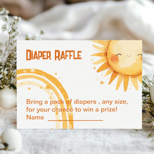 Here comes the Sun boho baby shower Enclosure Card