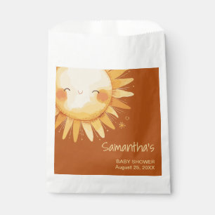 Here comes the Sun boho baby shower Enclosure Card Favour Bag