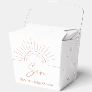 Here Comes The Sun Boho Baby Shower Favour Box