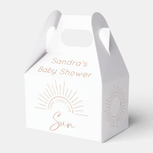 Here Comes The Sun Boho Baby Shower Favour Box
