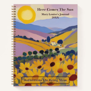 Here Comes the Sun Custom Spiral Notebook