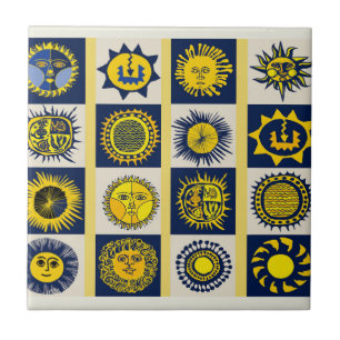 Here Comes the Sun - Del Sol Celebration Ceramic Tile