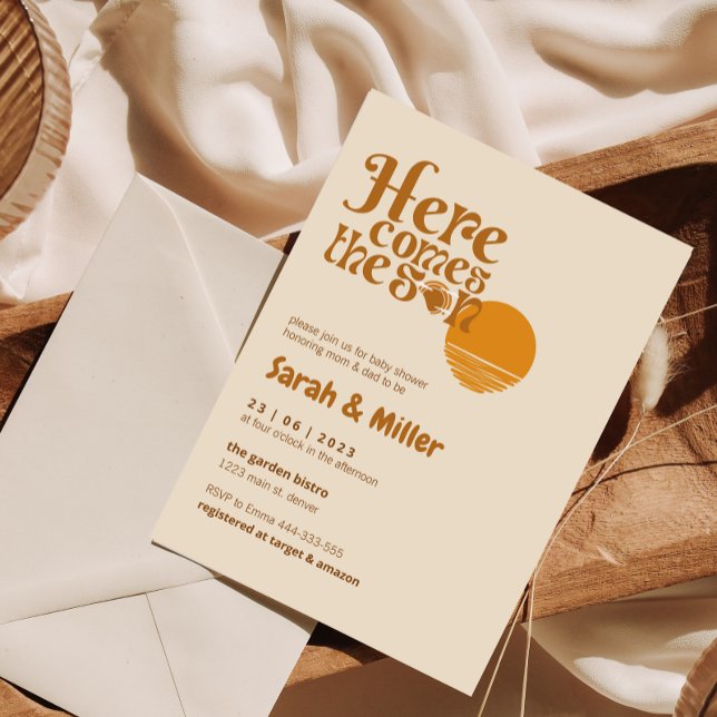 Here Comes The Sun Gender Reveal Invitation (Creator Uploaded)