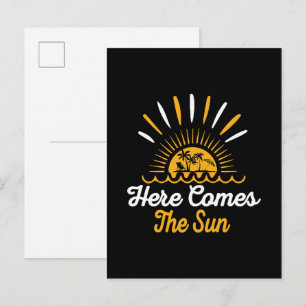 Here Comes The Sun Invitation Postcard