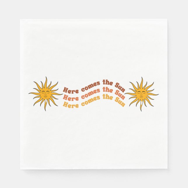 Here Comes The Sun Napkin (Front)