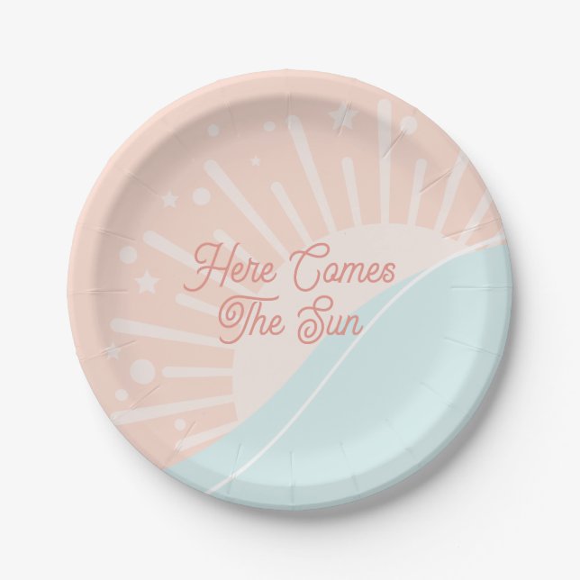 Here Comes The Sun Paper Plate (Front)