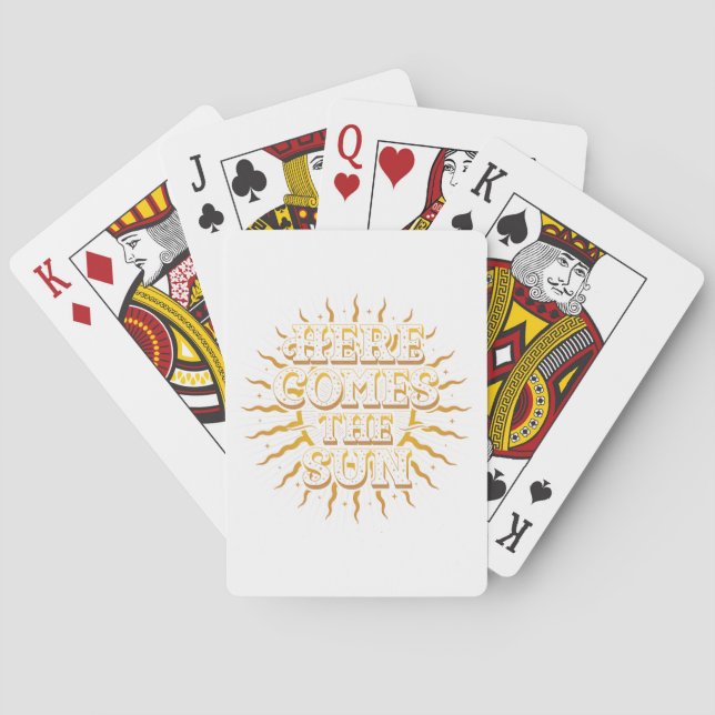 Here Comes The Sun Playing Cards (Back)