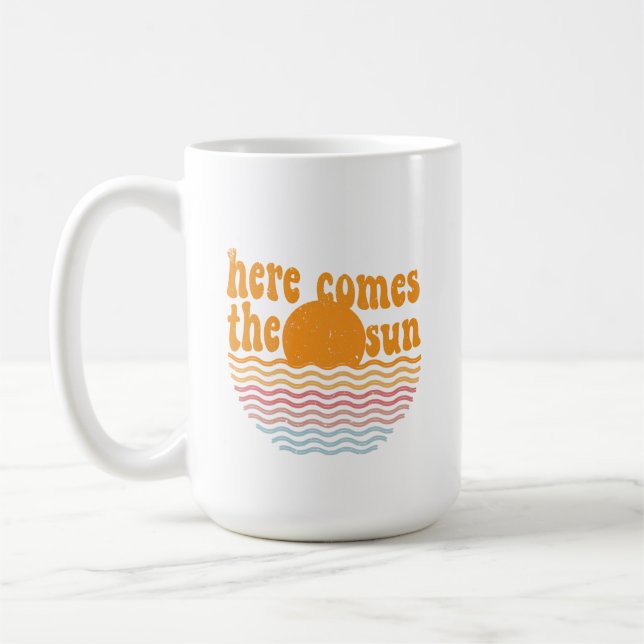 Here Comes the Sun Retro Coffee Mug (Left)