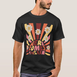 Here Comes The Sun Retro Floral Summer Vacation Oc T-Shirt