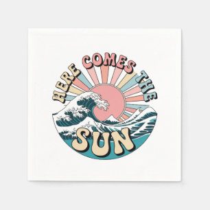 Here Comes The Sun – Retro Summer Vibes Napkin