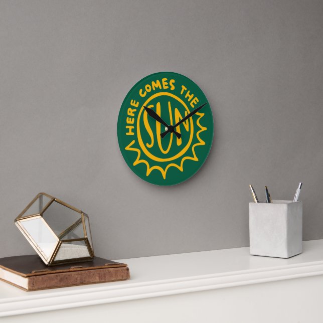 Here comes the sun round clock (Office)