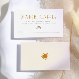 Here Comes The Sun   Sunshine Diaper Raffle Enclosure Card