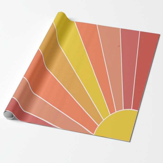 Here Comes the Sun Wrapping Paper (Unrolled)