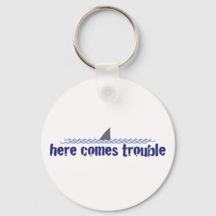 Here comes trouble key ring