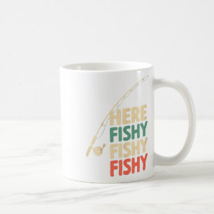 Here-fishy Funny Fishing Design B Fish _1 Coffee Mug