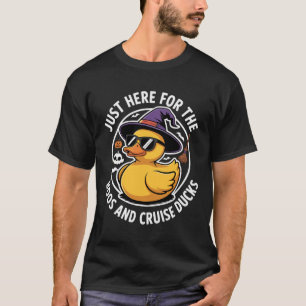 Here For Boos And Cruise Ducks Funny Halloween Duc T-Shirt
