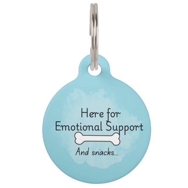 Here for Emotional Support Pet Tag (Front)