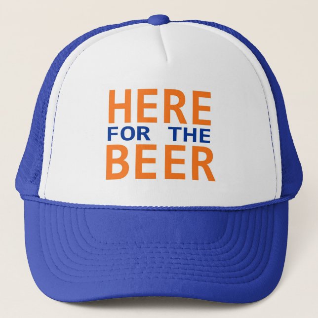 Here for the beer denver colours humour hat (Front)