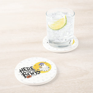 Here for the Boos Drink Up and Get Your Spook On Coaster