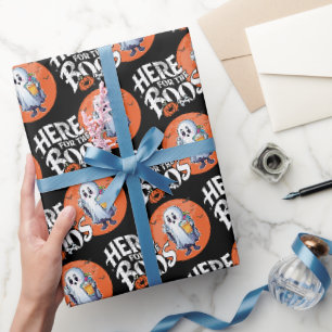 Here for the Boos Drink Up and Get Your Spook On Wrapping Paper