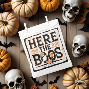Here for the Boos   Funny Cute Halloween  Favour Bag