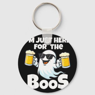 Here for the boos ghost sunglasses funny halloween key ring