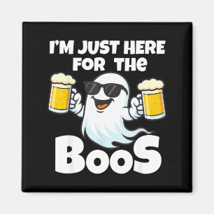 Here for the boos ghost sunglasses funny halloween magnet