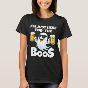 Here for The Boos Ghost Sunglasses Funny Halloween T-Shirt