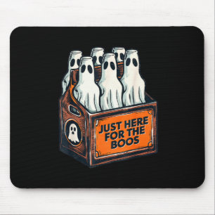 Here For The Boos Halloween 6 Pack Booze Ghost Bee Mouse Pad