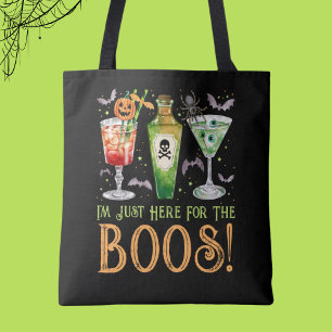 Here for the Boos Halloween Cocktails Tote Bag
