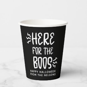 Here for the Boos Halloween Disposable  Paper Cups