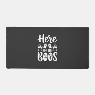 Here For The Boos Halloween Ghost Design_1 Desk Mat