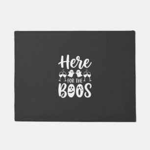 Here For The Boos Halloween Ghost Design_1 Doormat