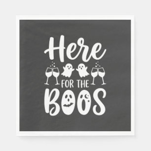 Here For The Boos Halloween Ghost Design_1 Napkin