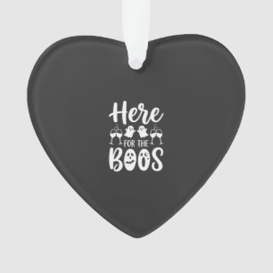 Here For The Boos Halloween Ghost Design_1 Ornament