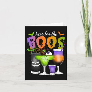 Here For The Boos Halloween Scary Gles Drinking Sp Card