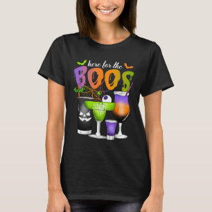 Here For The Boos Halloween Scary Gles Drinking Sp T-Shirt