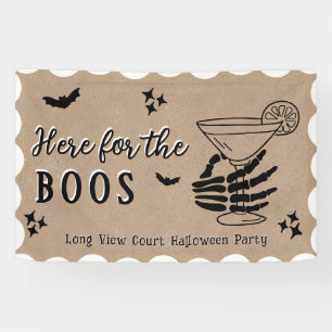 Here for the Boos Kraft Coloured Medium Halloween Banner
