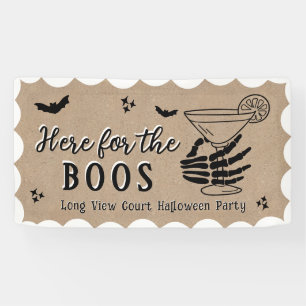 Here for the Boos Kraft Coloured Small Halloween Banner