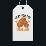 Here For the Challah Funny Jewish Hanukkah Bread Gift Tags<br><div class="desc">chanukah, menorah, hanukkah, dreidel, jewish, Chrismukkah, holiday, horah, christmas, challah</div>