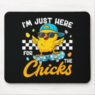 Here for the chicks for toddler boy kids easter da mouse pad